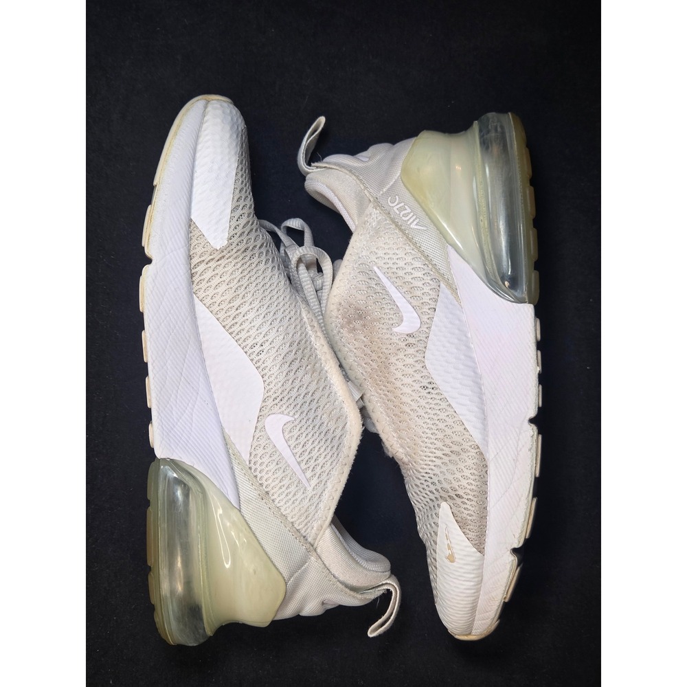Nike Air Max 270 Kids White Sail Sneakers AO2372-103 Size 2.5Y